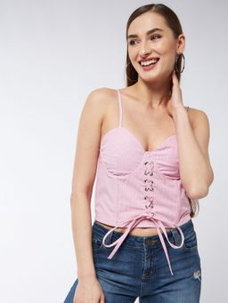 Magre - Pink Cotton Corest Top
