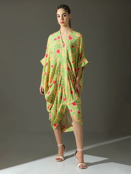 Dora Dori - Relaxed Fit Floral Printed Kaftan Dress
