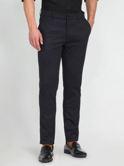 Arrow Newyork - Mid Rise Dobby Black Trouser
