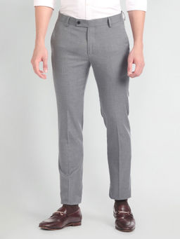Arrow - Mid Rise Heathered Formal Grey Trouser