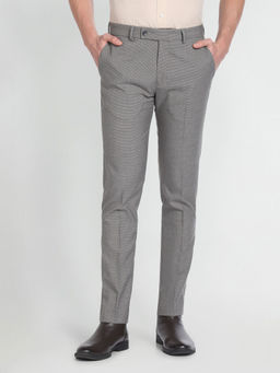 Arrow - Patterned Weave Formal Grey Trouser