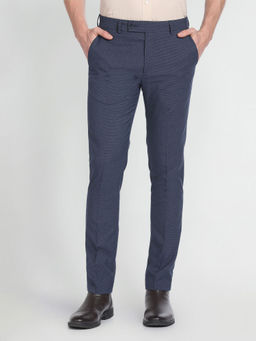 Arrow - Patterned Weave Formal Blue Trouser