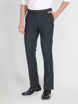 Arrow - Solid Dobby Formal Black Trouser