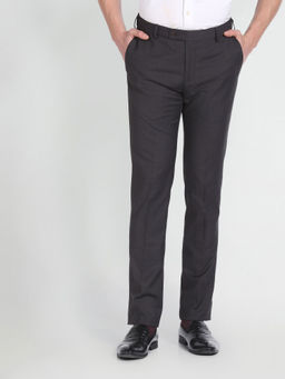 Arrow - Solid Dobby Formal Brown Trouser