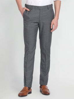 Arrow - Patterned Dobby Auto Flex Grey Trouser