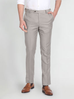 Arrow - Windowpane Auto Flex Grey Trouser