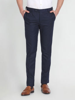 Arrow - Solid Auto Flex Blue Trouser