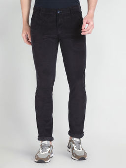 Arrow Sports - Corduroy Slim Auto Flex Navy Blue Trouser