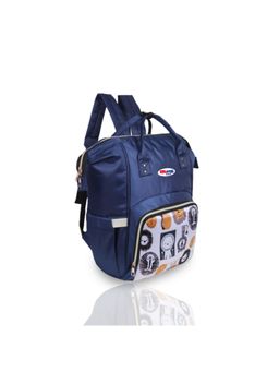 Chinmay Kids - Clock Printed Waterproof Multifunctional Travel Diaper Backpack For New Born Blue