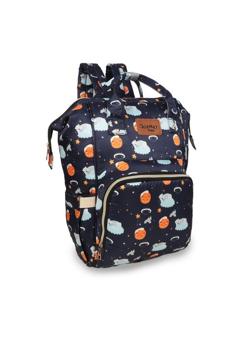 Chinmay Kids Printed Waterproof Multifunctional Travel Backpack For New Born Diaper Bag Navy Blue
