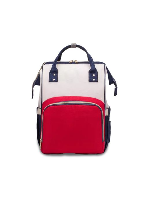 Chinmay Kids Large Capacity Mother Bag Diaper Backpack (Red White)