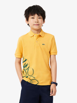 Lacoste - Yellow Printed Regular Polo T-Shirt