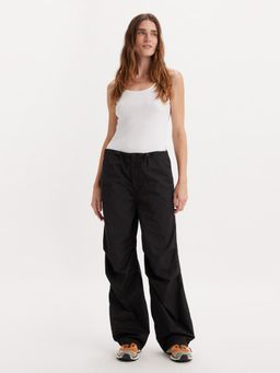 Levi's - Womens Mid Rise Black Baggy Fit Cargo Pant