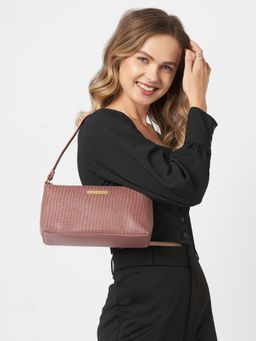 Caprese - Women Hellen Pink Small Baguette Stylish Handbag