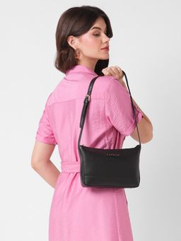 Caprese - Women Jena Black Medium Baguette Handbag