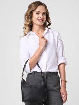 Caprese - Women Julie Black Medium Baguette Stylish Handbag