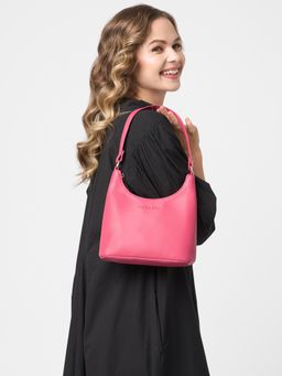 Caprese - Women Julie Pink Medium Baguette Stylish Handbag