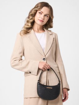 Caprese - Women Lina Black Small Baguette Stylish Handbag