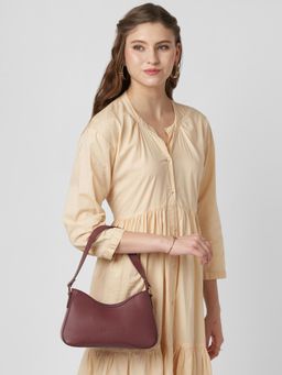 Caprese - Women Olga Cherry Red Medium Baguette Handbag