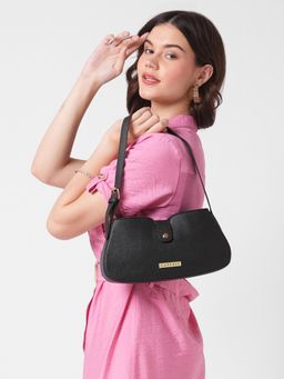 Caprese - Women Sally Black Medium Baguette Handbag