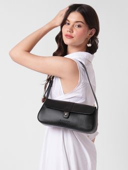 Caprese - Women Siri Black Medium Baguette Handbag