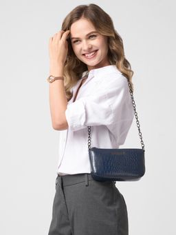 Caprese - Women Texas Navy Blue X Small Baguette Handbag