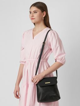 Caprese - Women Pupa Black Large Crossbody Sling Bag