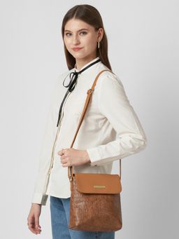 Caprese - Women Pupa Tan Large Crossbody Sling Bag