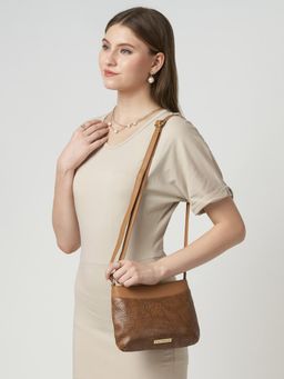 Caprese - Women Pupa Tan Medium Sling Bag