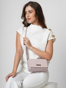 Caprese - Women Tira Pink Medium Sling Bag with Detachable Strap