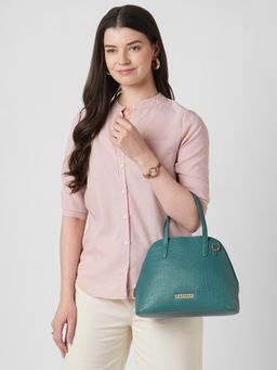 Caprese - Women Basil Teal Small Satchel Bag with Detachable Strap