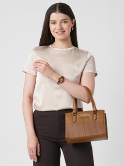 Caprese - Women Blake Tan Small Satchel Bag with Detachable Strap