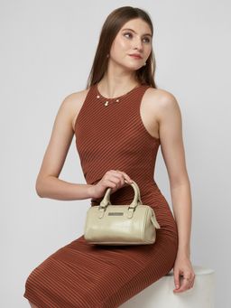 Caprese - Women Texas Beige Small Satchel Bag with Detachable Strap