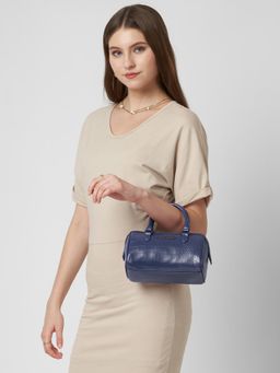 Caprese - Women Texas Navy Blue Small Satchel Bag with Detachable Strap