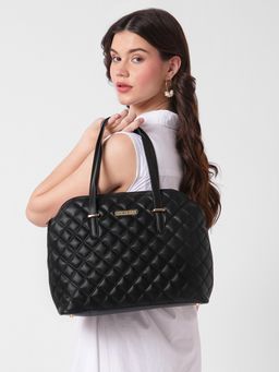 Caprese - Women Tilly Black Large Satchel Bag with Detachable Strap