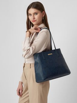 Caprese - Women Vani Navy Blue Large Satchel Bag