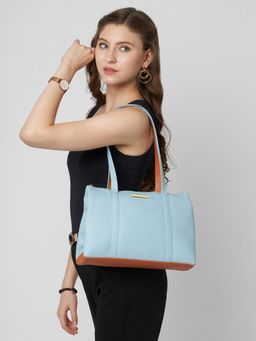 Caprese - Women Basil Blue Small Tote Bag