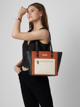 Caprese - Women Jelly Black 16 Inch Laptop Compatible Medium Tote Bag