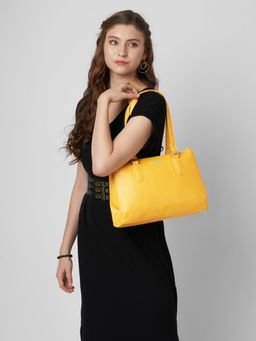 Caprese - Women Meta Orange Small Tote Bag
