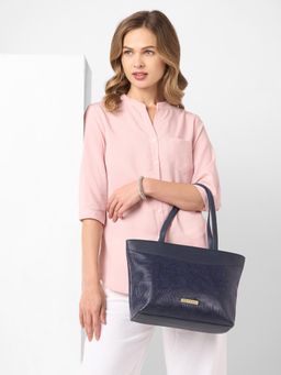 Caprese - Women Pupa Navy Blue Medium Tote Bag
