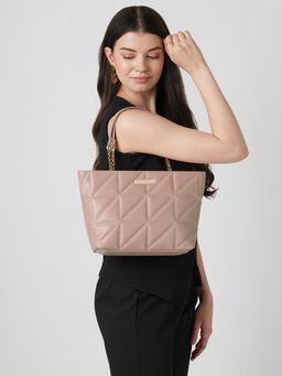 Caprese - Women Shine Pink Small Tote Bag