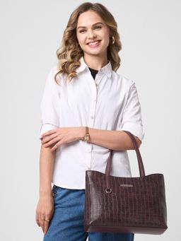 Caprese - Women Tessa Cherry Burgundy Medium Tote Bag