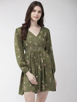 Twenty Dresses by Nykaa Fashion - Olive Hung Up On You Floral Dress