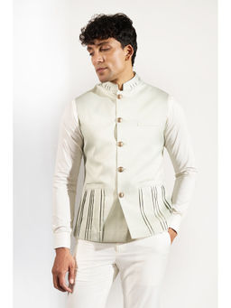 RNG Safawala - Pista Green Pinktuck Nehru Jacket