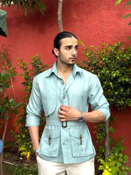 Dressjet - Blue Solid/Plain Regular Shirt