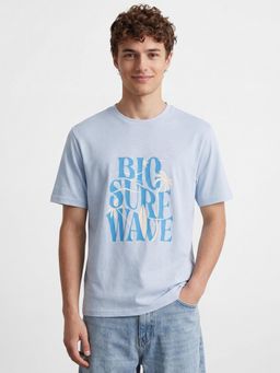 R&B - Blue Typography Relaxed T-Shirt