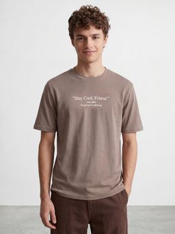 R&B - Brown Typography Relaxed T-Shirt