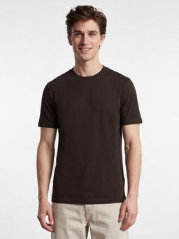 R&B - Brown Solid/Plain Regular T-Shirt
