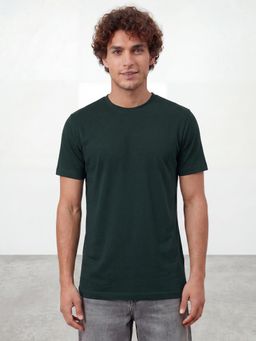 R&B - Green Solid/Plain Regular T-Shirt