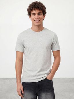 R&B - Grey Solid/Plain Regular T-Shirt